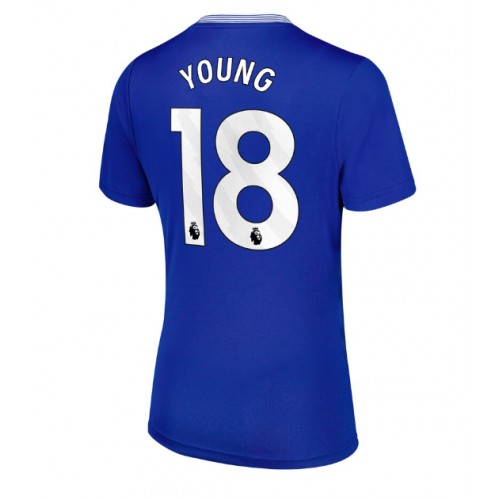 Fotballdrakt Dame Everton Ashley Young #18 Hjemmedrakt 2024-25 Kortermet